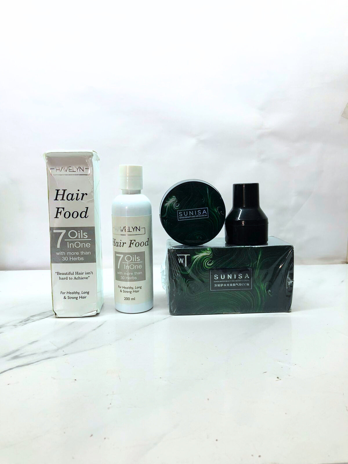 Havelyn Hair Food Oil, +Sunisa Base Foundation Imported (Best for Glass Skin) Deal of 2 Products