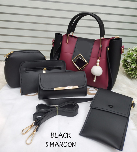 5pc Women Fashion Hand Bag Set